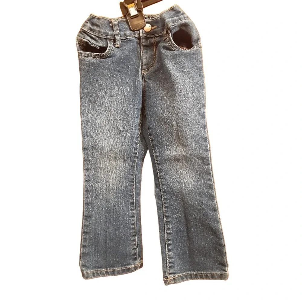 Children's Place Girls Bootcut Semi Evasee Elastic Waist Denim Jeans Size 3T
